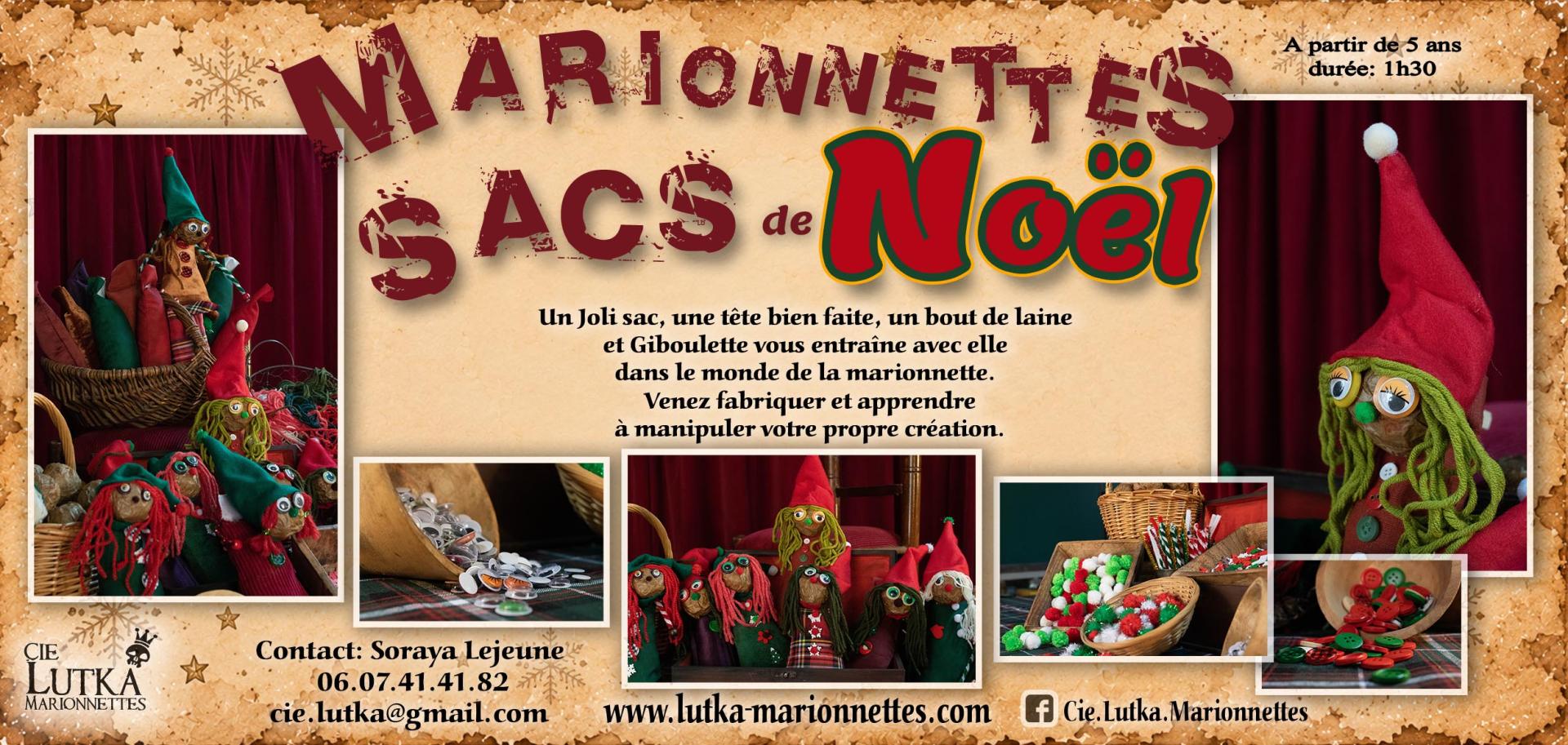 Cie lutka marionnettes sac de noel plaquette