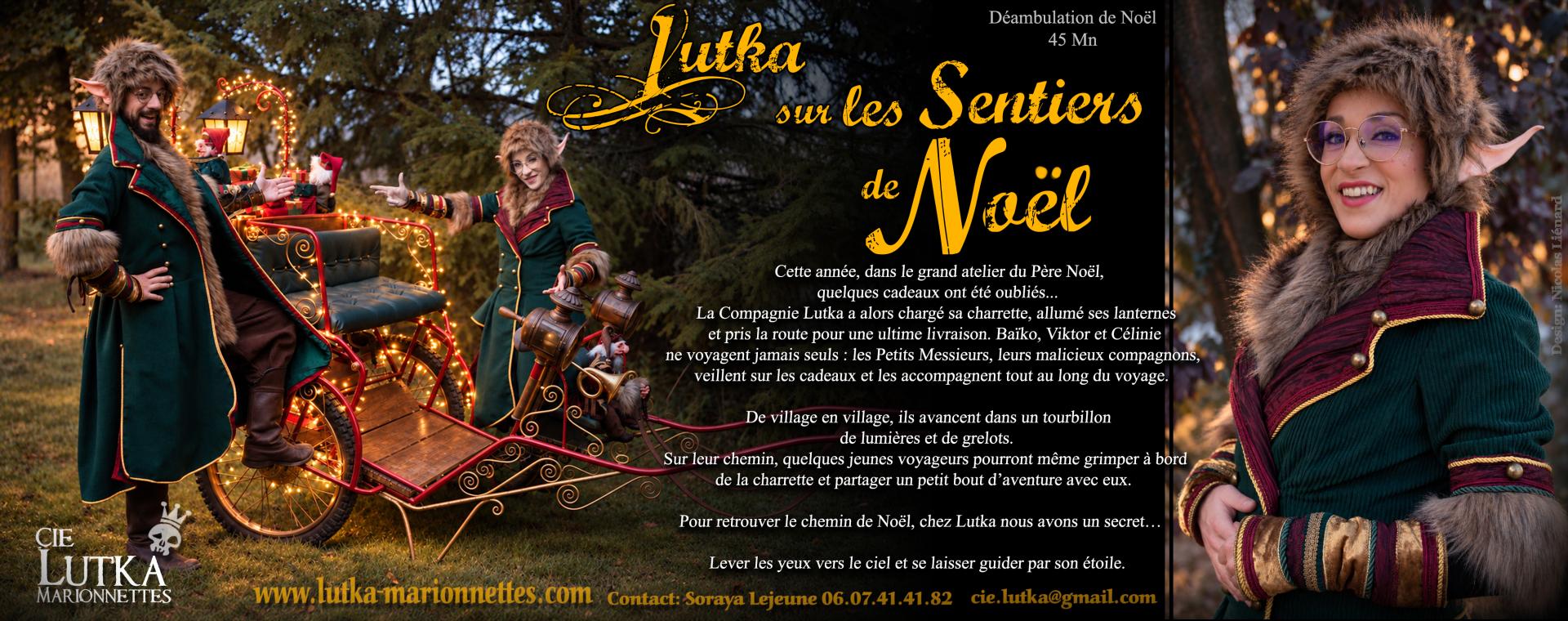 Plaquette lutka sur les sentiers de noel
